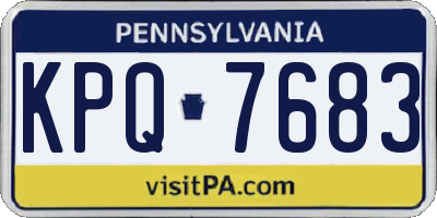 PA license plate KPQ7683