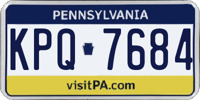 PA license plate KPQ7684