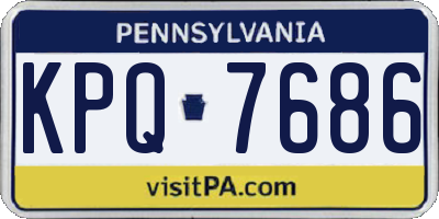 PA license plate KPQ7686