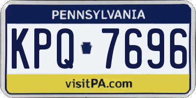 PA license plate KPQ7696