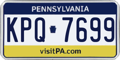 PA license plate KPQ7699