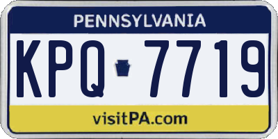 PA license plate KPQ7719