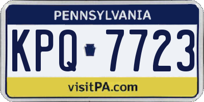PA license plate KPQ7723