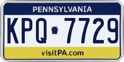 PA license plate KPQ7729
