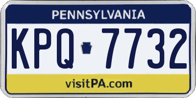 PA license plate KPQ7732