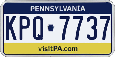 PA license plate KPQ7737
