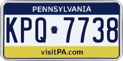 PA license plate KPQ7738