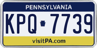 PA license plate KPQ7739