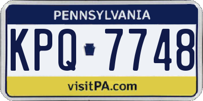 PA license plate KPQ7748