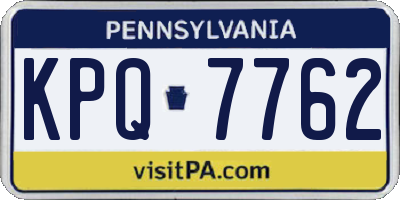 PA license plate KPQ7762