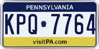PA license plate KPQ7764