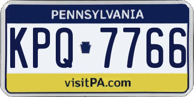PA license plate KPQ7766