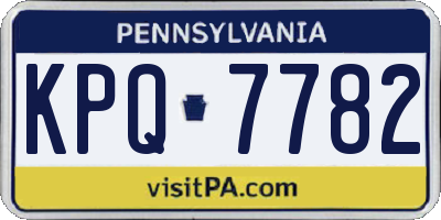 PA license plate KPQ7782