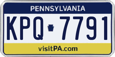 PA license plate KPQ7791