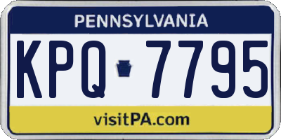 PA license plate KPQ7795