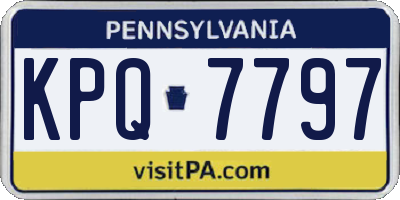 PA license plate KPQ7797