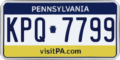 PA license plate KPQ7799