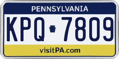 PA license plate KPQ7809
