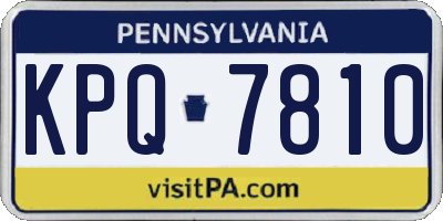 PA license plate KPQ7810