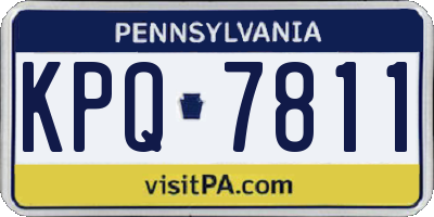 PA license plate KPQ7811