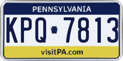 PA license plate KPQ7813