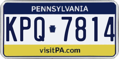 PA license plate KPQ7814