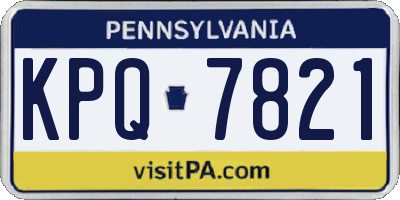 PA license plate KPQ7821