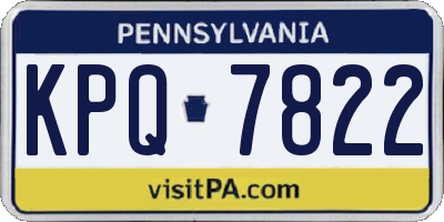PA license plate KPQ7822