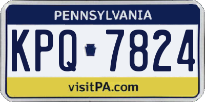 PA license plate KPQ7824