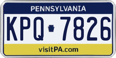 PA license plate KPQ7826