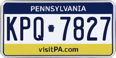 PA license plate KPQ7827