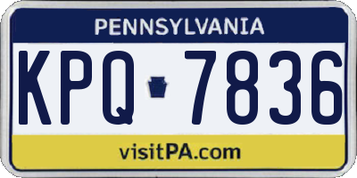 PA license plate KPQ7836