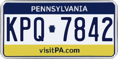 PA license plate KPQ7842