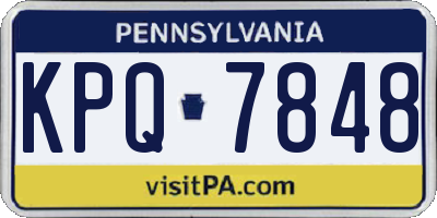 PA license plate KPQ7848