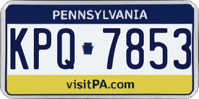 PA license plate KPQ7853