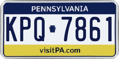 PA license plate KPQ7861