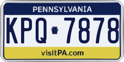PA license plate KPQ7878