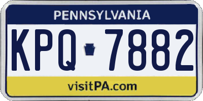 PA license plate KPQ7882
