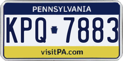 PA license plate KPQ7883
