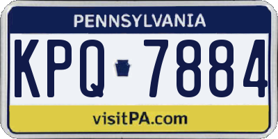 PA license plate KPQ7884