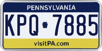 PA license plate KPQ7885