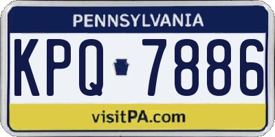 PA license plate KPQ7886
