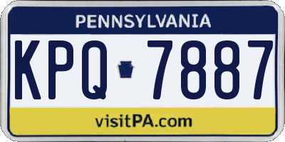 PA license plate KPQ7887