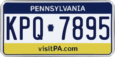 PA license plate KPQ7895
