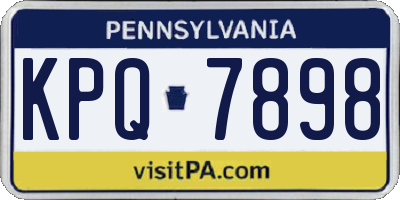 PA license plate KPQ7898