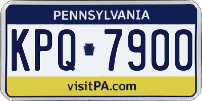 PA license plate KPQ7900
