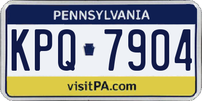 PA license plate KPQ7904