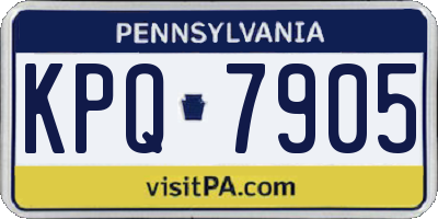 PA license plate KPQ7905