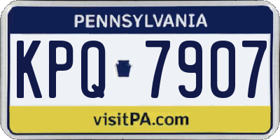 PA license plate KPQ7907
