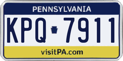 PA license plate KPQ7911